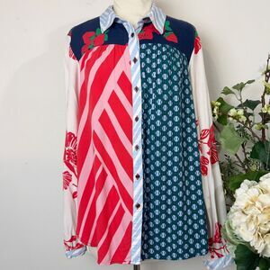 Maeve Multicolor Button Down Shirt